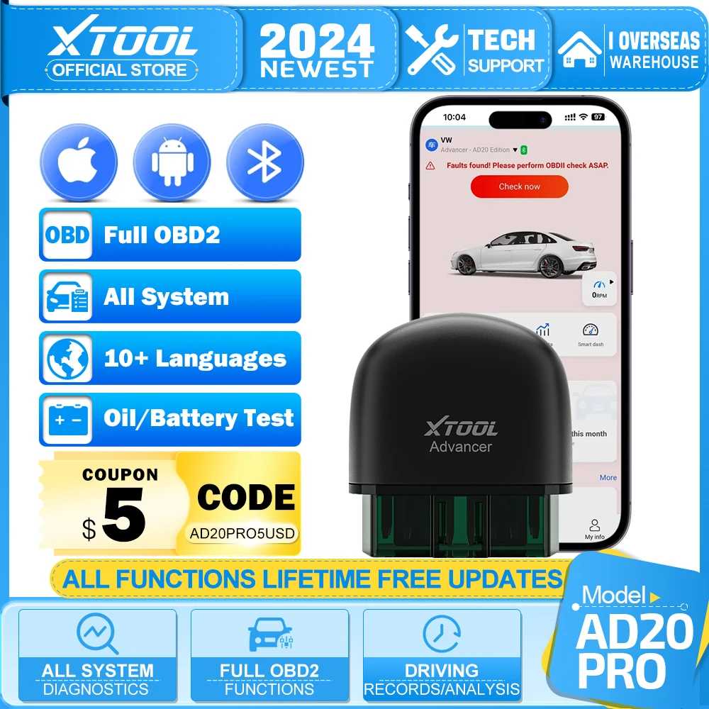 Advancer 블루투스 obd2 스캐너 모든 자동차 도구 오일 재설정 및 배터리 : PGC1